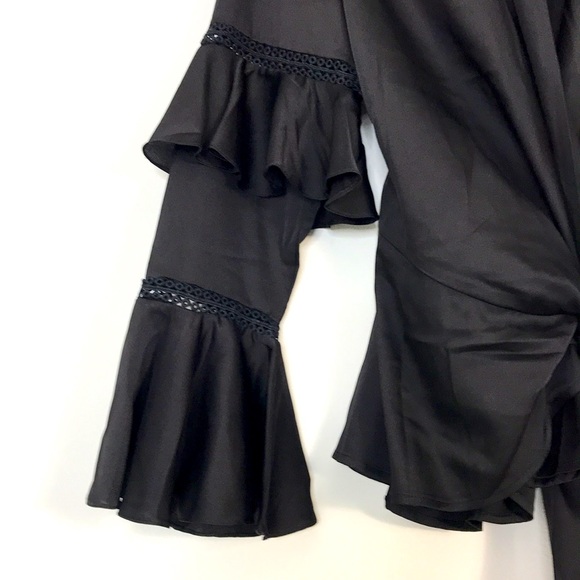 PATBO ruffle sleeve wrap blouse - Picture 6 of 7